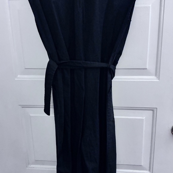 SHEIN Black Button-Front Utility Jumpsuit with Western Belt - Picture 4 of 5